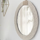 miroir ovale en corde de coton style nautique bohéme