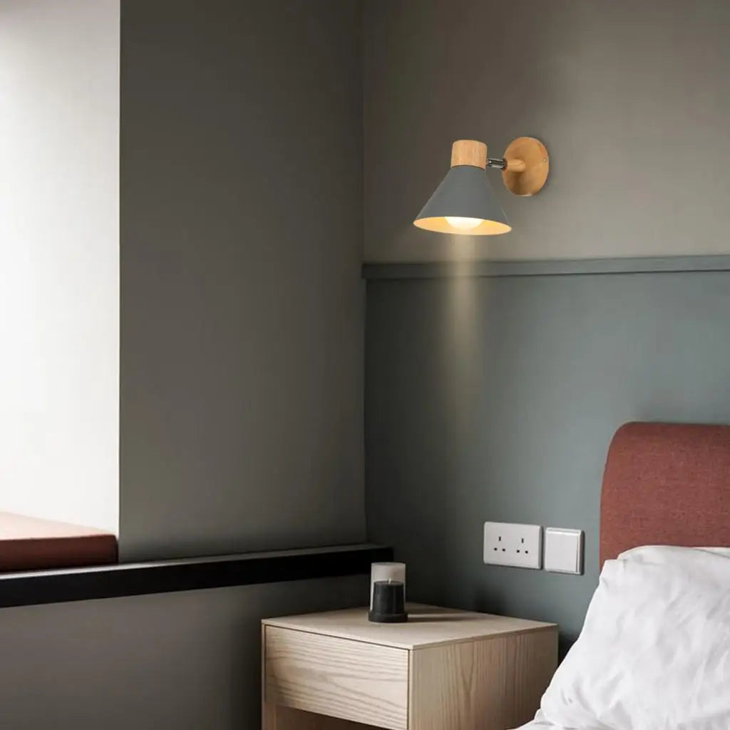 applique murale led en bois style nordique moderne - vue 5 sur 23