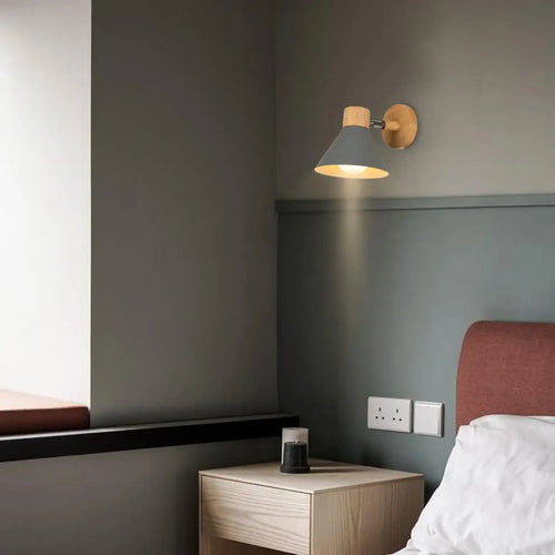 applique murale led en bois style nordique moderne - vue 5 sur 23