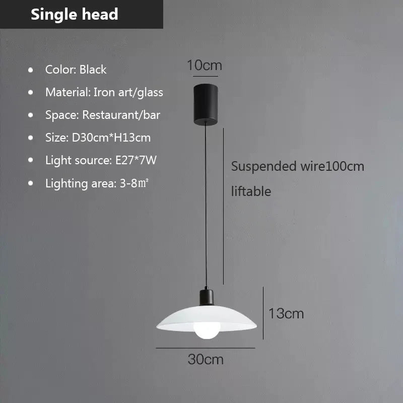 suspension minimaliste moderne en led pour un éclairage décoratif