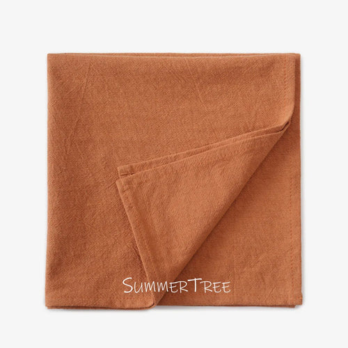 Serviette de table coton lavé style méditerranéen lot