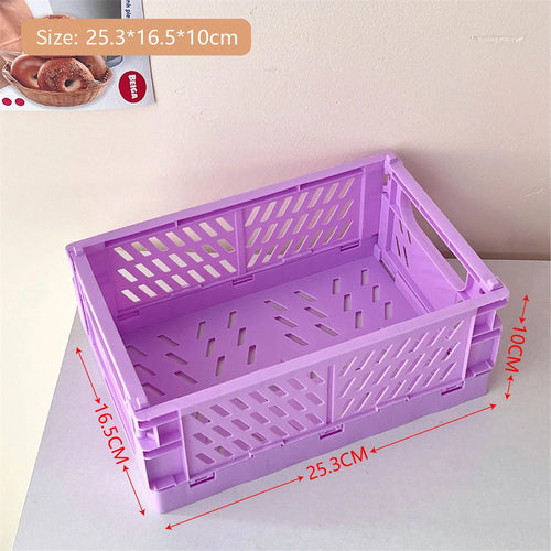 panier pliable empilable pour rangement maquillage bijoux jouets - vue 10 sur 19