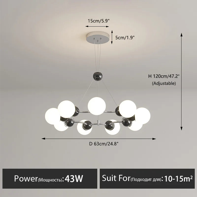 lustre suspendu éclairage décoratif moderne pour la maison - vue 14 sur 21