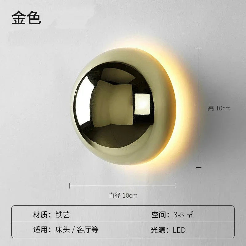 applique murale nordique moderne led pour décoration nocturne - vue 8 sur 11