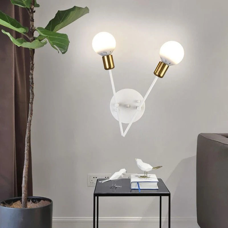 Plafonnier nordique branches multi tête design moderne - vue 5 sur 12