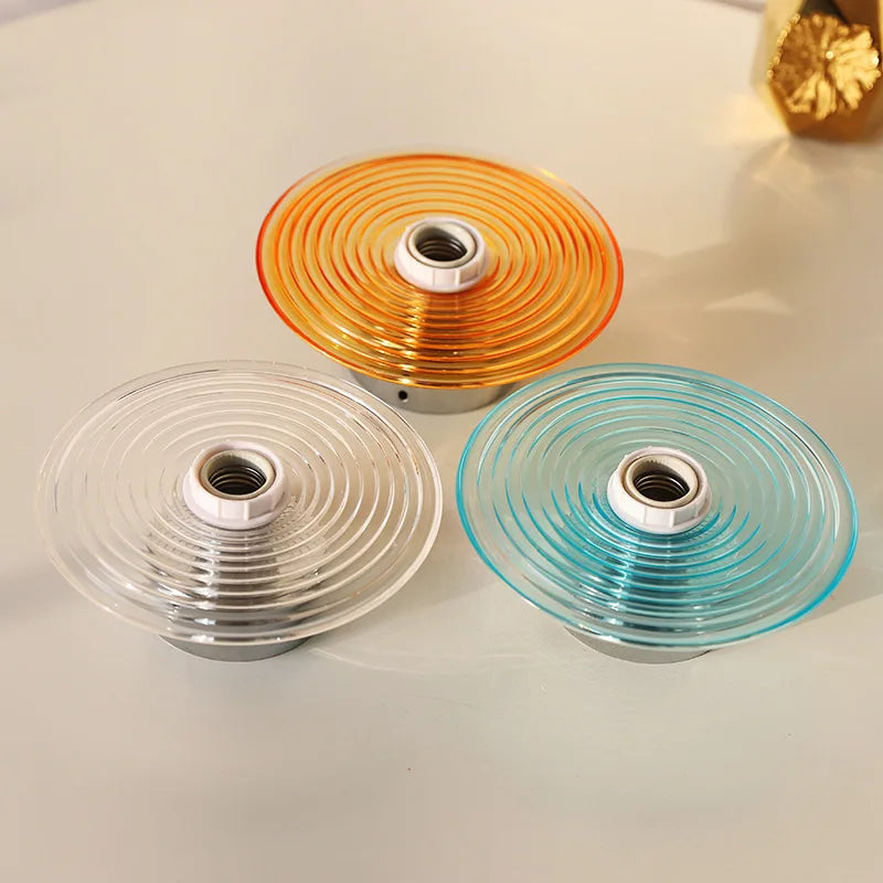 Applique murale en verre led nordique ondulations d'eau ronde - vue 5 sur 8