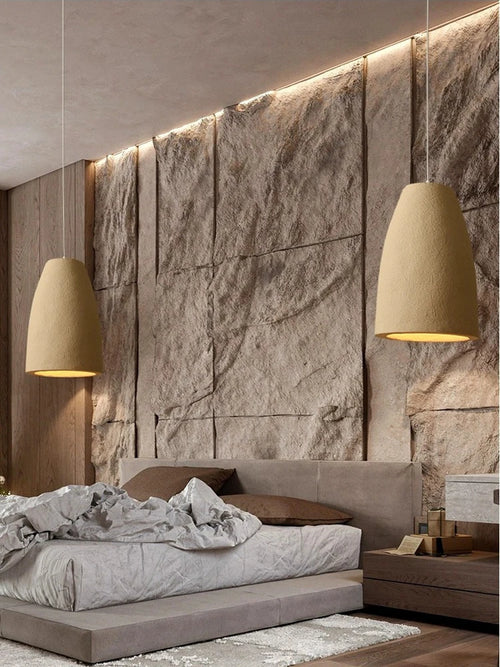 lustre wabi-sabi moderne fait main led irrégulier loft décoratif - vue 5 sur 9