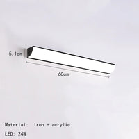 applique murale miroir en aluminium ligne simple