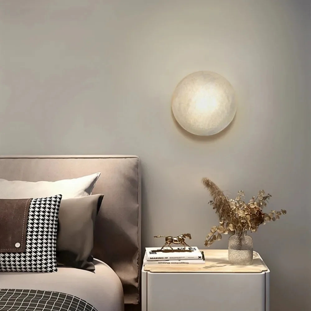 applique murale en marbre et cuivre design moderne pour décoration intérieure - vue 3 sur 8