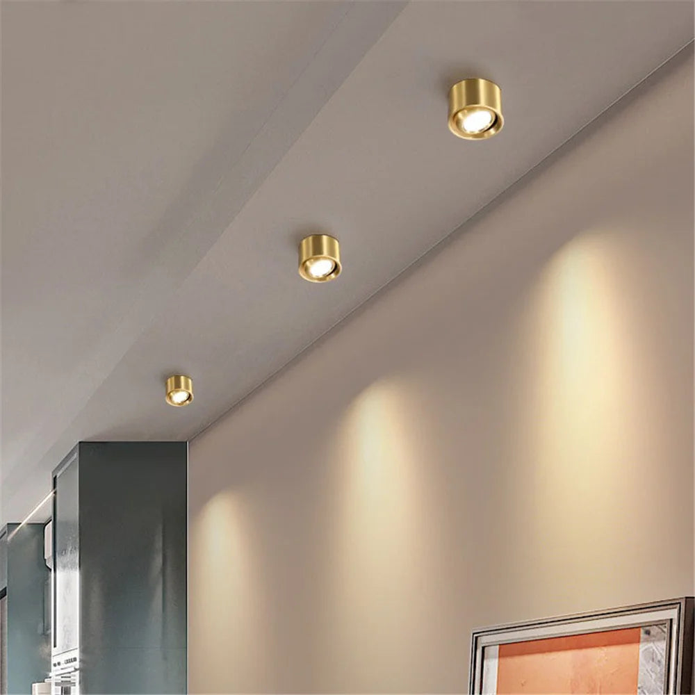 plafonnier en cuivre angle réglable pour décoration intérieure - vue 6 sur 10