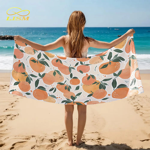 serviette de plage microfibre imprimé séchage rapide voyage - vue 2 sur 6
