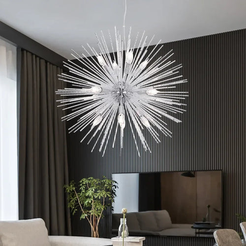 lustre boule hérisson décoration maison style nordique lumineux - vue 2 sur 12