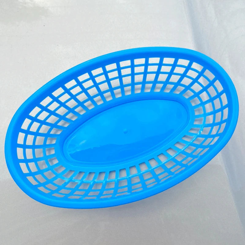 panier ovale en plastique pour nourriture et rangement décoratif - vue 10 sur 13