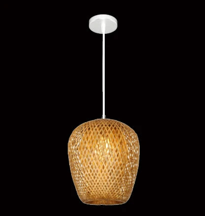Suspension Bambou rotin lumière lampara Techo bambou paille lustre lumière décoration de la maison Art déco plafond suspension lustre - vue 17 sur 18