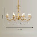 lustre en cristal luxe avec simulation de bougie led