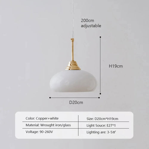 suspension en verre crème pour intérieur moderne et élégant - vue 10 sur 10