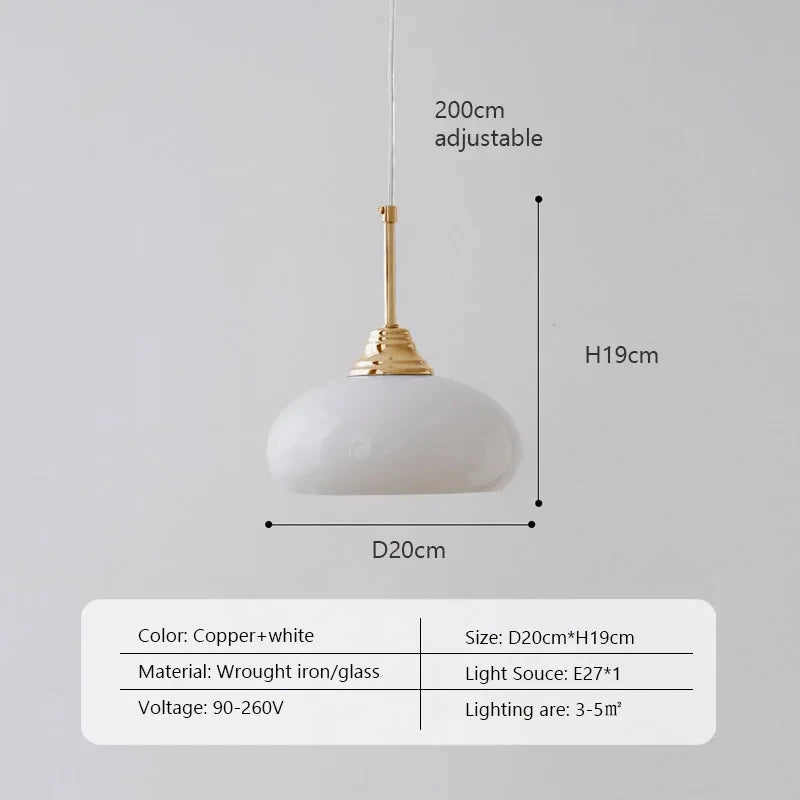 suspension en verre crème pour intérieur moderne et élégant - vue 9 sur 10