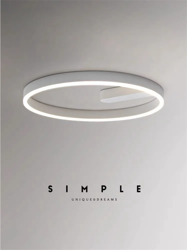 2024 LED ceiling light creative new style bedroom light, living room lighting, modern and simple black white bedroom light - vue 1 sur 7