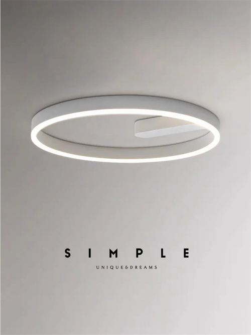 2024 LED ceiling light creative new style bedroom light, living room lighting, modern and simple black white bedroom light - vue 2 sur 7