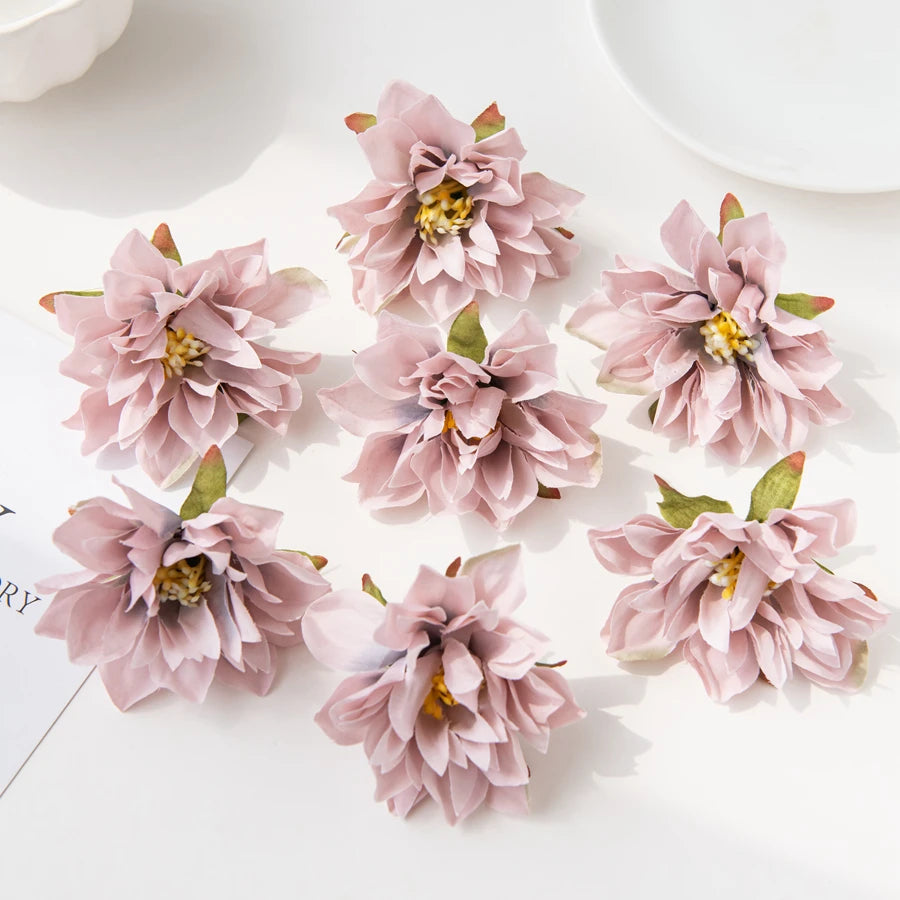 lot de 20 fleurs murales en soie pour décoration variée - vue 12 sur 15