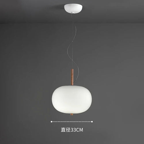 lustre nordique en verre avec suspension led pour décoration - vue 12 sur 12