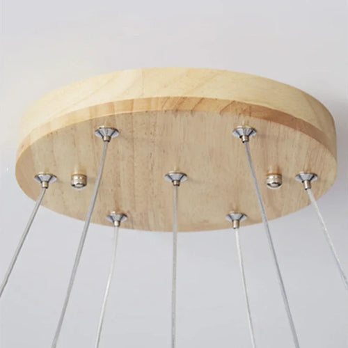 lustre à led design multi têtes en verre pour intérieur moderne - vue 5 sur 9