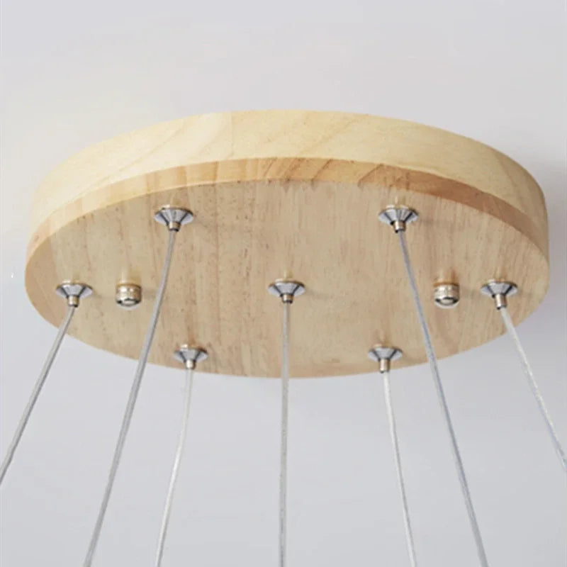 lustre à led design multi têtes en verre pour intérieur moderne - vue 4 sur 9