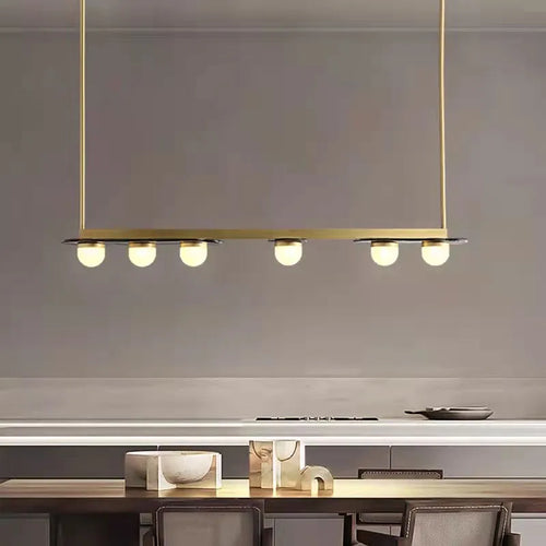 lustre led art déco style 	 suspension - vue 3 sur 8