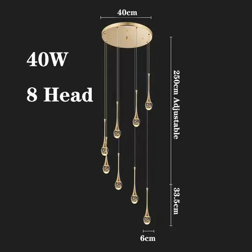 lustre de luxe à bulles de cristal pour décoration moderne - vue 12 sur 21