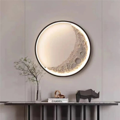 applique murale créative lune à led intensité variable décorative - vue 4 sur 15
