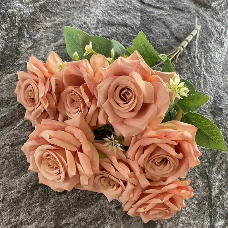 bouquet de roses artificielles décoratives pour événements et salles - vue 8 sur 15