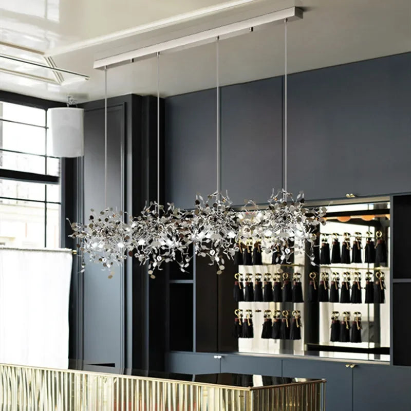suspension en acier inoxydable au design nordique créatif décoratif - vue 5 sur 11