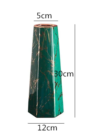 vase hexagonal en céramique pour arrangements floraux décoratifs - vue 15 sur 14