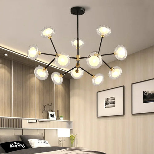 suspension nordique en résine et verre pour décoration moderne - vue 9 sur 8