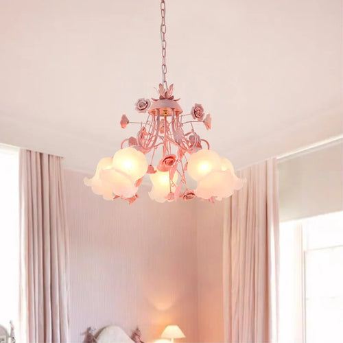 lustre rose pour une ambiance enfantine lumineuse et douce - vue 2 sur 8