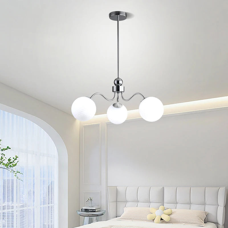 lustre led qiyimei artglass pour éclairage intérieur décoratif - vue 5 sur 12