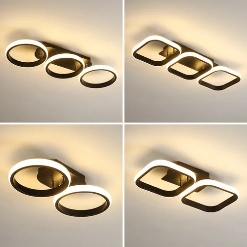 plafonnier led moderne rond carré pour décoration intérieure - vue 5 sur 10