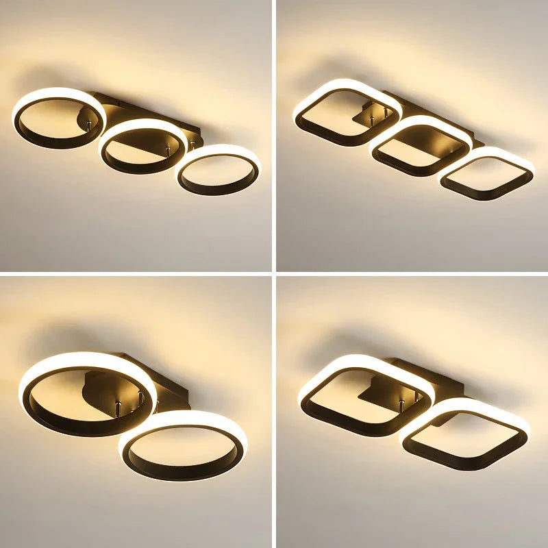 plafonnier led moderne rond carré pour décoration intérieure - vue 4 sur 10