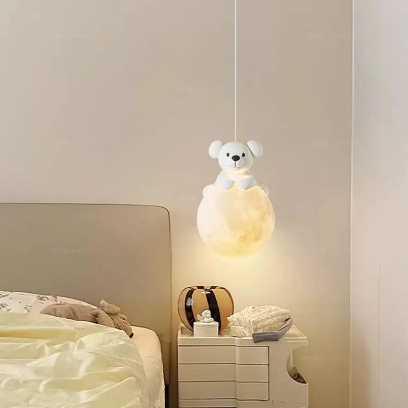 suspension chiot mignon pour décoration chambre enfant lumineux - vue 5 sur 8