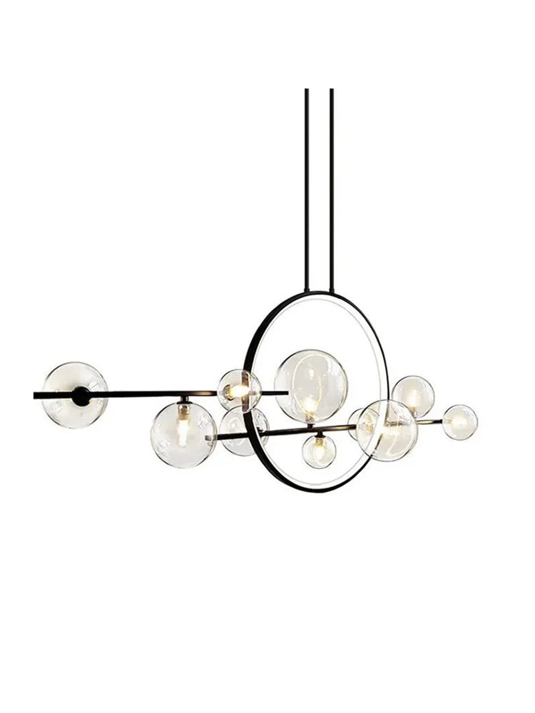 Nordic creative G9 LED dining room chandelier Modern industrial style living room, kitchen island home decoration chandelier - vue 5 sur 13