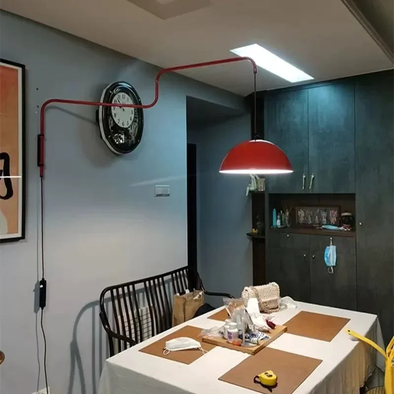 applique murale rotative design en fer luxe rétractable - vue 5 sur 8