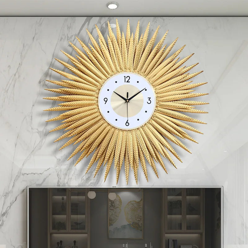 horloge murale moderne design quartz décoration intérieure élégante - vue 4 sur 5