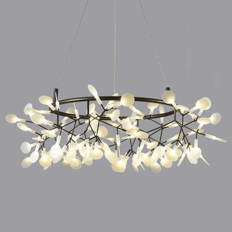 lustre LED créatif en acier inoxydable et acrylique pour décoration intérieure - vue 5 sur 18
