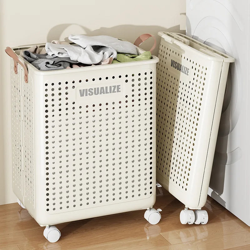 panier de rangement pliable imitation rotin pour jouets et linge - vue 1 sur 12