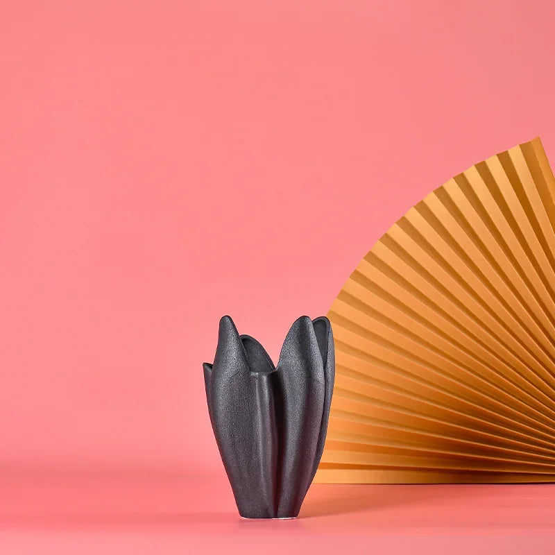 vase en céramique artisanat pour arrangements floraux décoratifs - vue 4 sur 7
