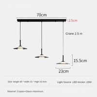 suspension minimaliste en verre pour café bar et restaurant