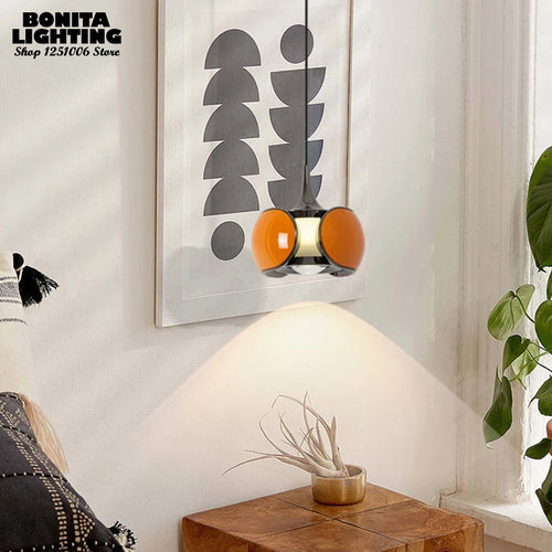 suspension nordique à led avec lentille scarabée relevable décoratif - vue 5 sur 12