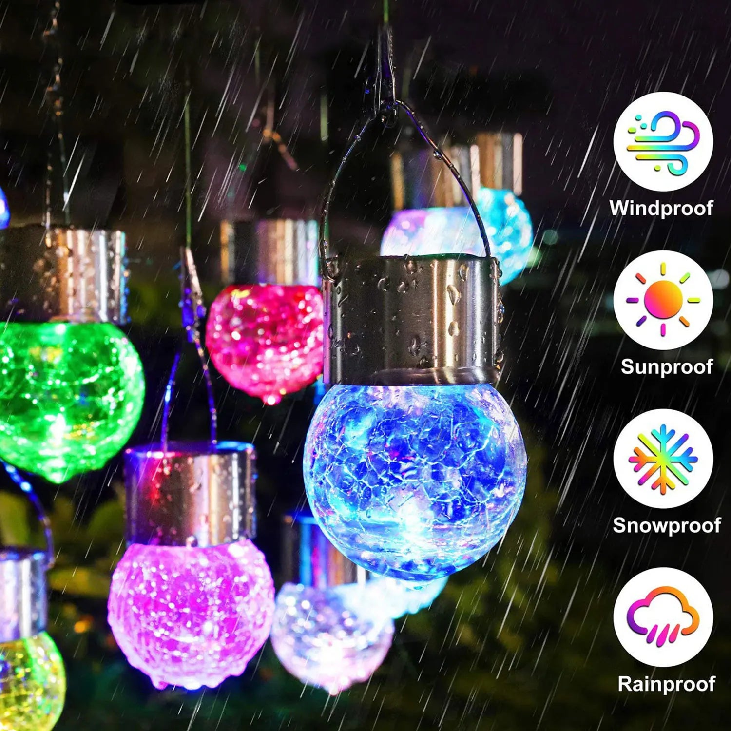 lampe solaire extérieure en rotin pour jardin décoratif - vue 5 sur 9
