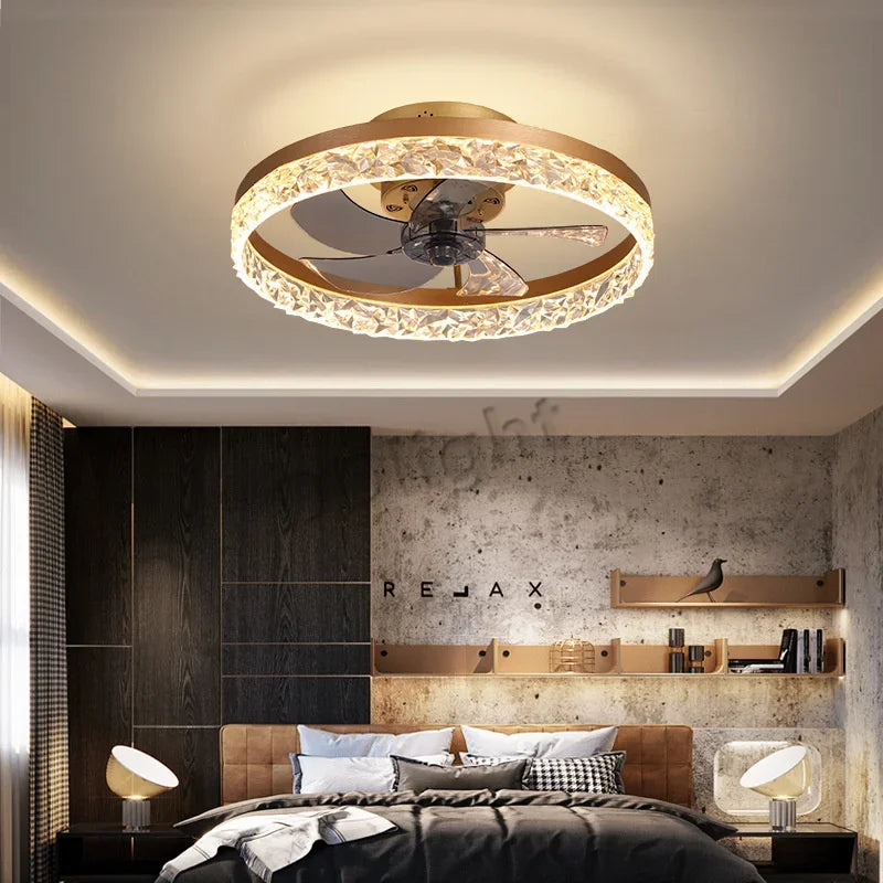 plafonnier ventilateur de plafond lumineux télécommandé dimmable décoratif - vue 2 sur 15