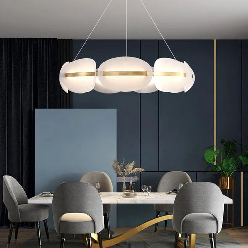 Creative Romantic Petals Acrylic Copper Pendant Lamp Modern Living Room, Bedroom, Cloakroom Decoration LED Pendant Lamp - vue 4 sur 8